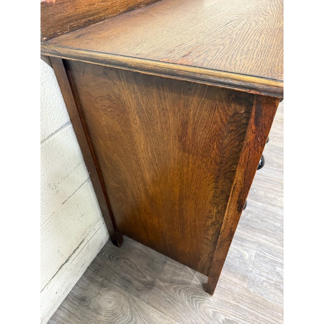 Early 20th Century Antique Arts and Crafts Mission Style Oak Dresser Chest of Drawers For Sale - Image 5 of 15