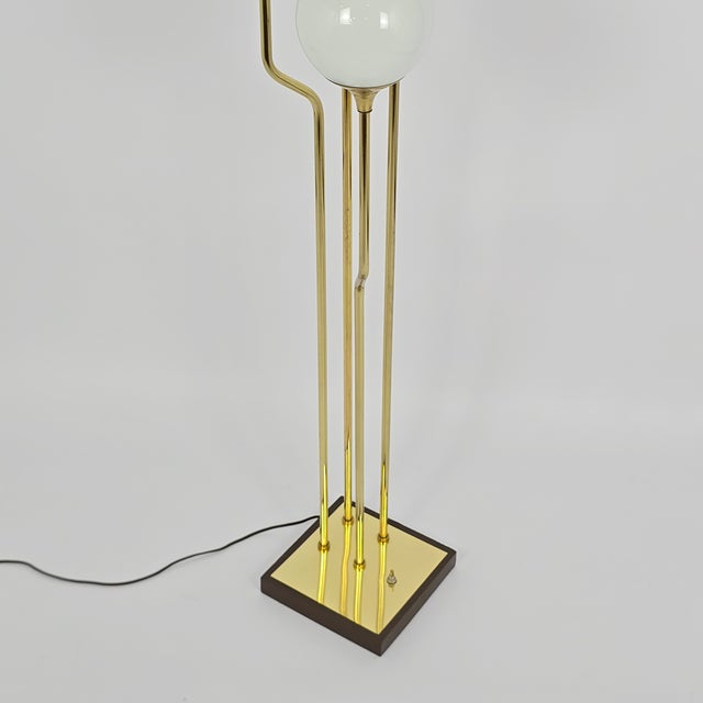 Vintage Mid-Century Modern Brass Floor Lamp by Goffredo Reggiani For Sale - Image 10 of 12