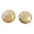 Vintage Lisner Round Large Faux Pearl, Chain Surround, Clips Earrings For Sale