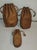 This collection of leather marble bags or could be for valuable Jewelry .Could also be for gold or silver. Great look with...