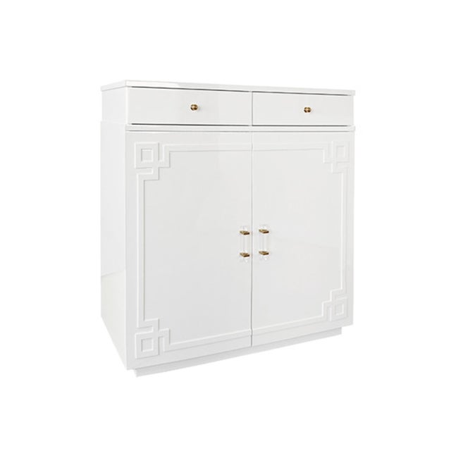 New special order item. Not vintage. The Glenn White Lacquer Cabinet combines clean modernist design with functional...