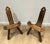 Pair of low three-legged brutalist chairs. French work. Circa 1950 For Sale - Image 9 of 9