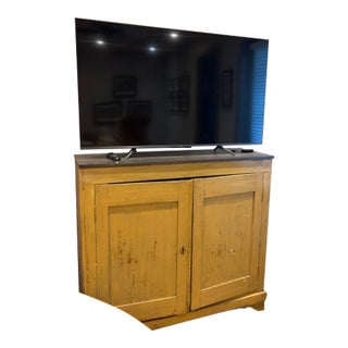 Antique French Country Style Wood Cabinet or Hutch For Sale