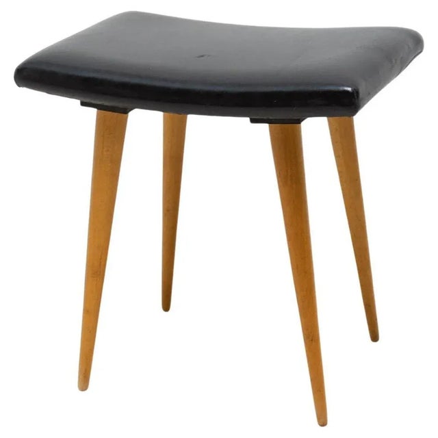 Mid-Century Stool in Beech, 1970 For Sale - Image 11 of 11