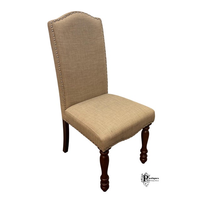 Vintage Traditional Farmhouse Style Upholstered Dining Chairs - Set of 4 For Sale - Image 10 of 12