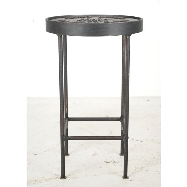 Metal Wichita Water Dept. Water Meter Metal Stool or Side Table Stand For Sale - Image 7 of 9