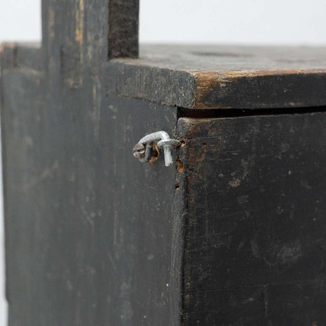 Wood Large Spanish Hachero Candleholder in Stained Wood, 1940s For Sale - Image 7 of 14