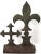 Large Antique American Cast Iron Architectural Fleur De Lis Fence Pediment Fragment For Sale - Image 13 of 13