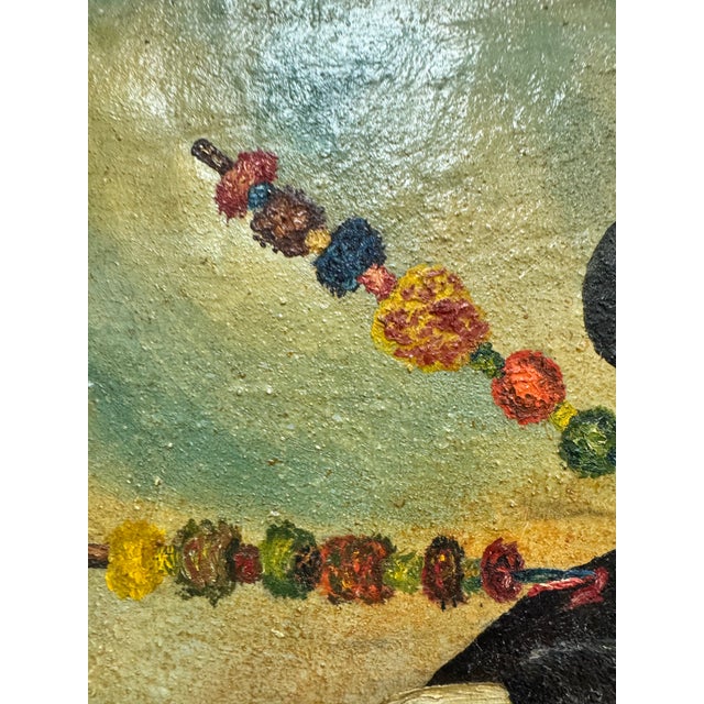 Red Mid-Century Spanish Bullfighting Oil Painting, Signed and Dated 1958 For Sale - Image 8 of 12