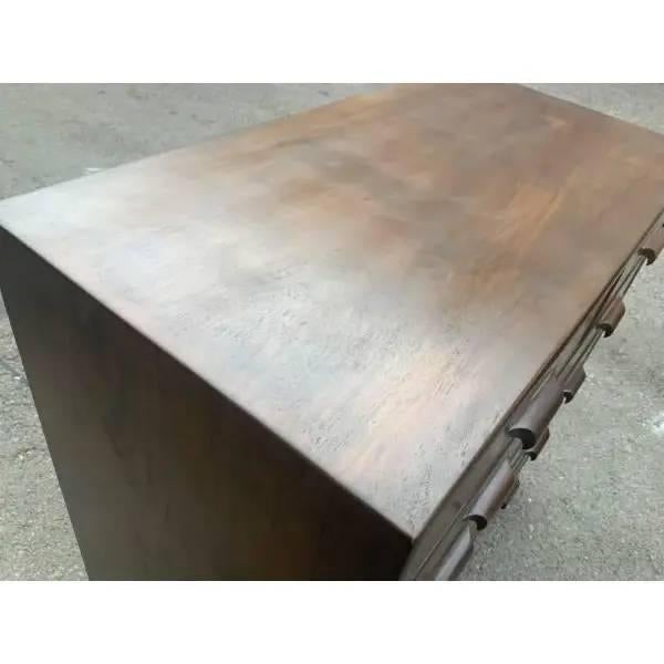 Mid-Century Modern Mid Century Solid Walnut Highboy For Sale - Image 3 of 4