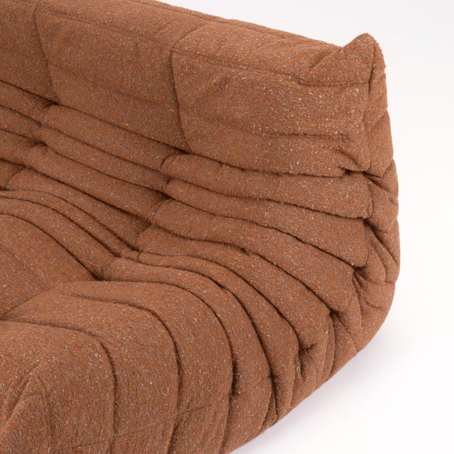 Teddybear Brown Ligne Roset Togo 3-Seater Sofa - Original Vintage, Restored For Sale In New York - Image 6 of 11
