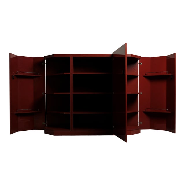 Bramante Red Lacquered Highboard by Kazuhide Takahama for Studio Simon, 1973 For Sale - Image 7 of 13