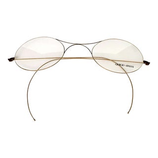 1990s Giorgio Armani Advertising Display Wire Frame Eye Glasses For Sale