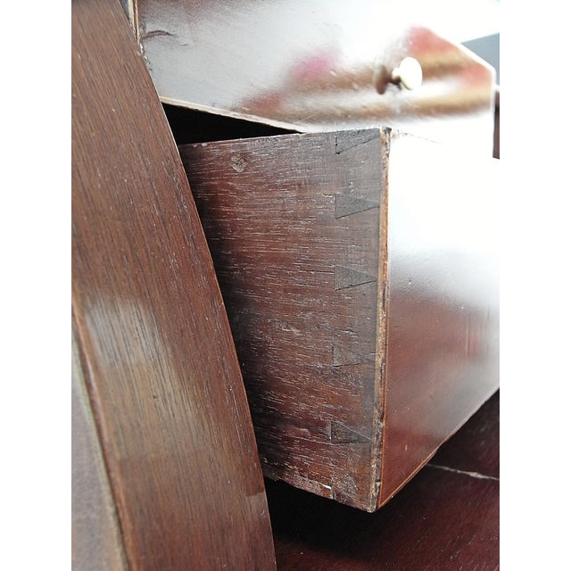 English Cylinder Secretaire in Polished Mahogany, 1890s For Sale - Image 15 of 18