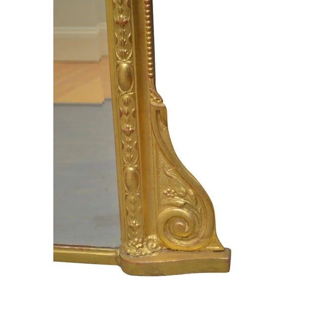 Antique Late Victorian Giltwood Mantel Mirror For Sale - Image 10 of 11