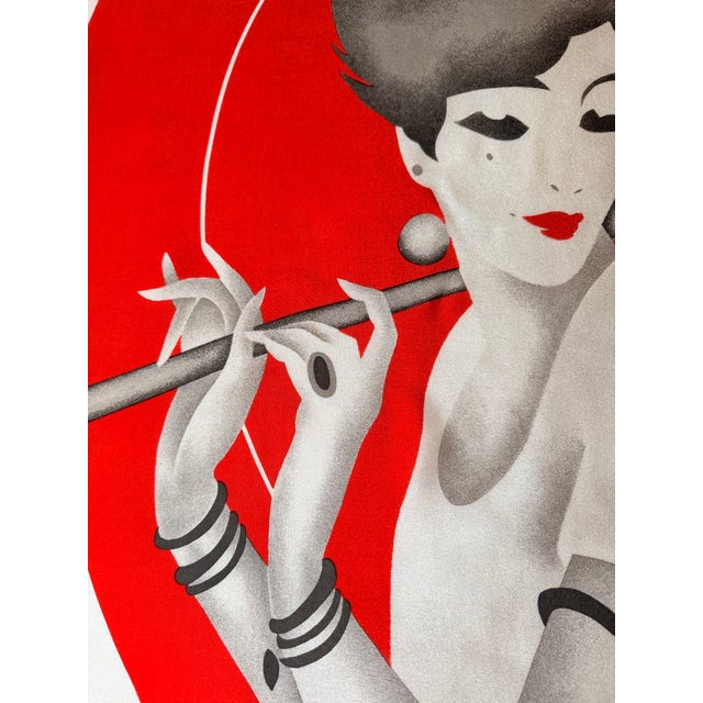 Red Pierre Cardin Lady Silk Scarf 1970 For Sale - Image 8 of 12