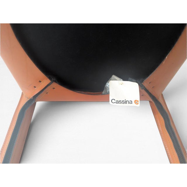 CAB 413 Chair in Cognac Leather by Mario Bellini for Cassina, Italy, 1970s For Sale - Image 17 of 18