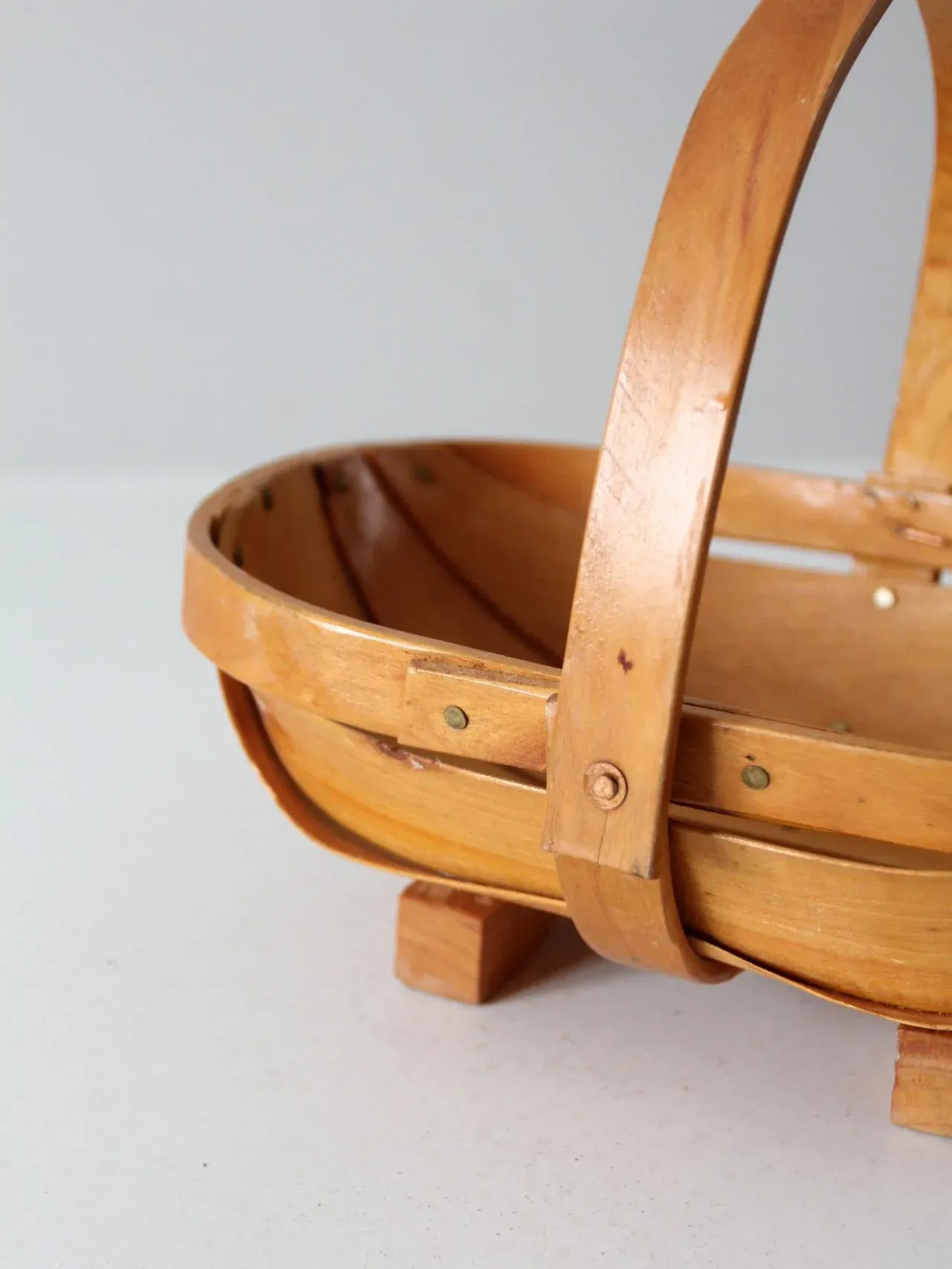 Panier Bentwood En érable œil D'oiseau - David Lloyd 1993, Vannerie Signée