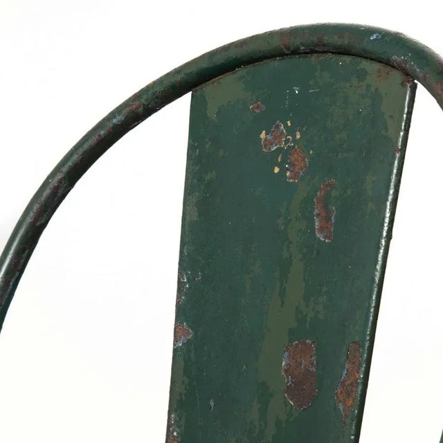 Dining Chair Model A in Green from Tolix, 1940s For Sale - Image 6 of 18
