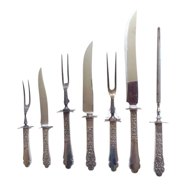Gorham Old Medici 1880 Carving Set - 7 Pieces For Sale
