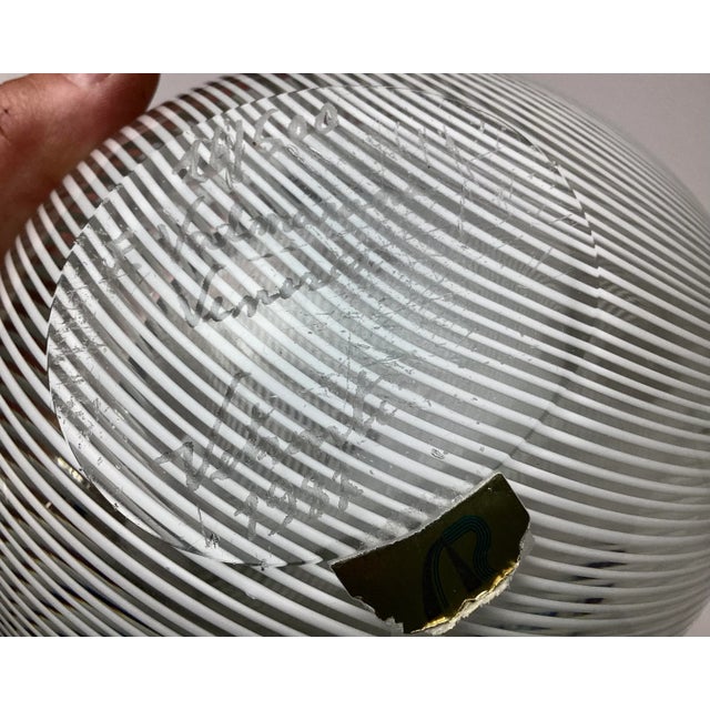 Italian Murano Ribbon Glass Sculpture of Bird Signed Numbered & Dated 1982 For Sale - Image 10 of 11