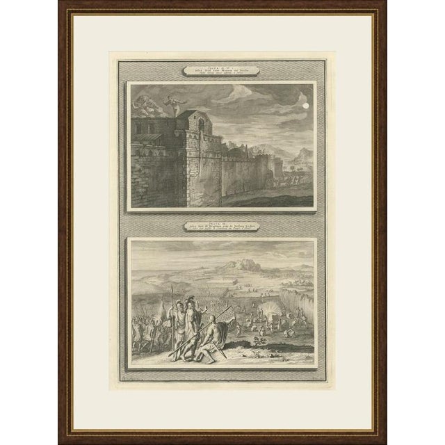 This original copper engraving from Pieter Mortier's illustrated Bible, published in Amsterdam circa 1700, shows two Old...