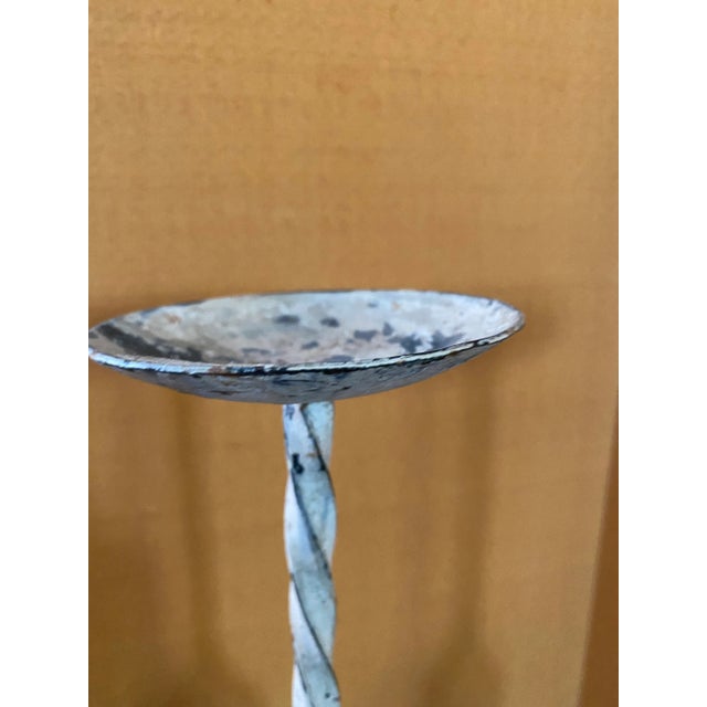 Metal Vintage Itialian Style Iron Candle Holders - a Pair For Sale - Image 7 of 13