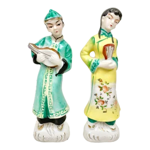 Vintage Chinese Male and Female Figurines-A Pair