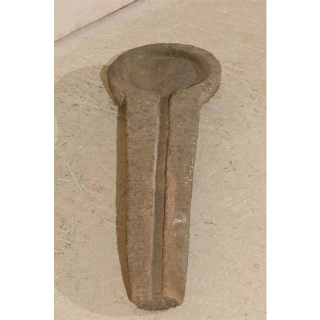 English 19th Century Hand-Carved Granite Garden Fountain Accessory For Sale - Image 3 of 8