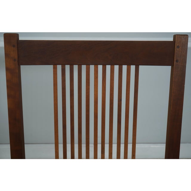 1980s Stickley Mission Cherry Spindle Rocking Chair For Sale - Image 5 of 18