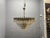 Bronze and Crystal Chandelier, Italy, 1950s For Sale - Image 3 of 11
