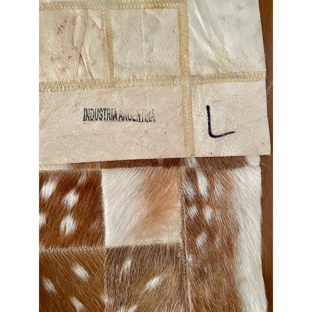 Multipurpose Decorative Patchwork of Hair-on Axis Deer Hide For Sale In Austin - Image 6 of 8