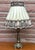 Vintage Empire Table Lamp in Brass with Fabric Shade, 1960s, in Very Good conditions. Designed 1960 to 1969 I have...