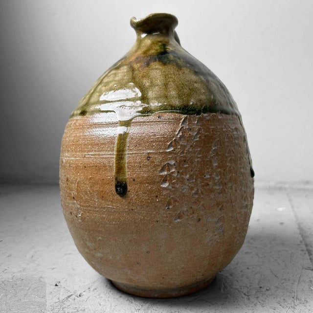 Mid-Century Glazed Ceramic Shigaraki Jug, Japan, 1960s For Sale - Image 4 of 18