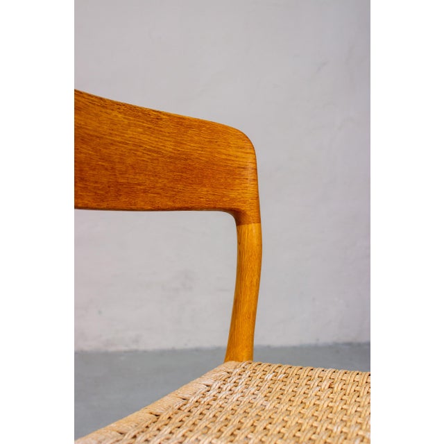 Mid-Century Danish No. 75 Chair in Oak by Niels Otto Møller for J.L. Møllers, 1960s, Set of 2 For Sale - Image 12 of 16