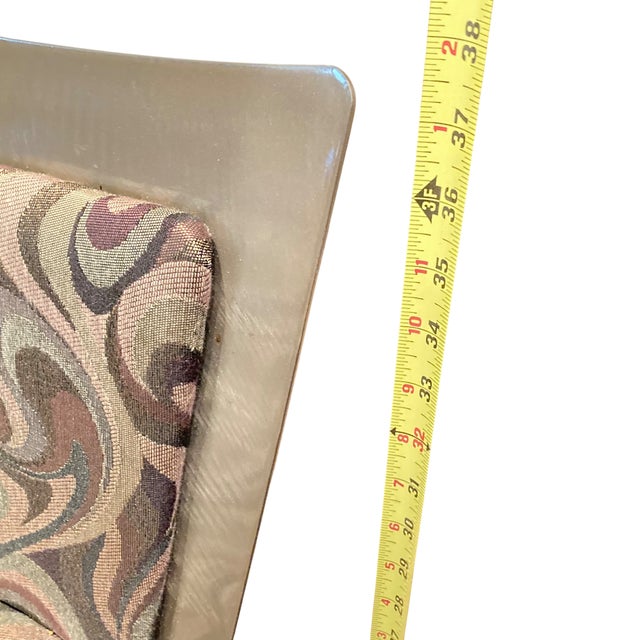 Pair of Contemporary Upholstered Counter/Bar Stools by Johnston Casuals, Bronze Tone Metal For Sale - Image 9 of 14