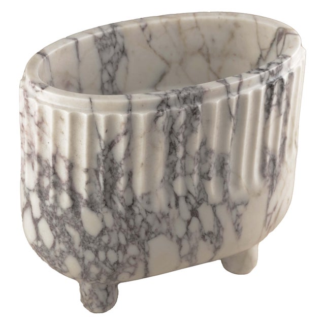 Contemporary Marble Crenature Vase by Nina Magon For Sale - Image 3 of 4