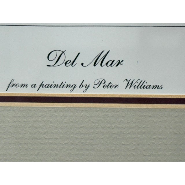 Peter Williams Del Mar Racetrack Signed Print, Circa 1992 For Sale - Image 10 of 12