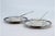 Silver Butter Dishes with Glass Cores and Knives with Twisted Handles, Set of 6, in Good conditions. Designed 1920 to 1949