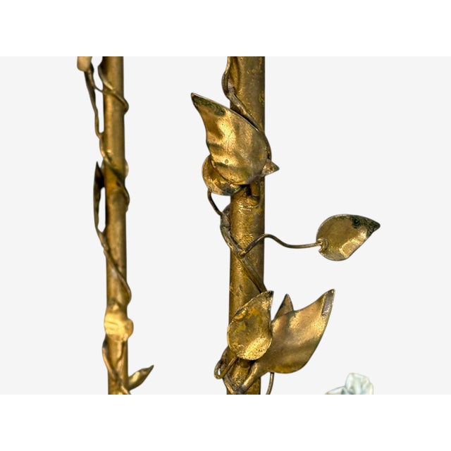 Hollywood Regency, Bar Car, Gilt Metal, Porcelain, Usa, 20th C. For Sale - Image 11 of 11