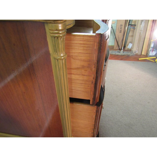 Brown 1930's French Style Walnut Chest of Drawers For Sale - Image 8 of 10