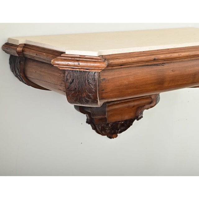 Portuguese Pair of 18th Century Pine Altar Consoles For Sale - Image 9 of 16