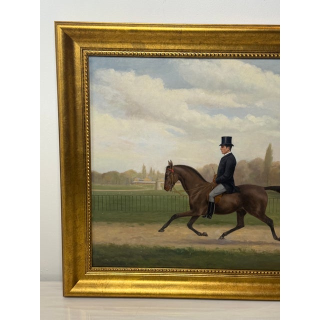 1887 Victorian Equestrian Portrait of a Gentleman & Bay Horse in Hyde Park For Sale - Image 12 of 18