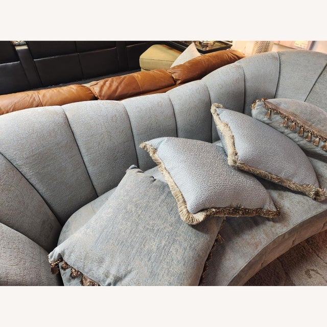 2000 - 2009 Lexington Furniture Velvet Sofa For Sale - Image 5 of 9