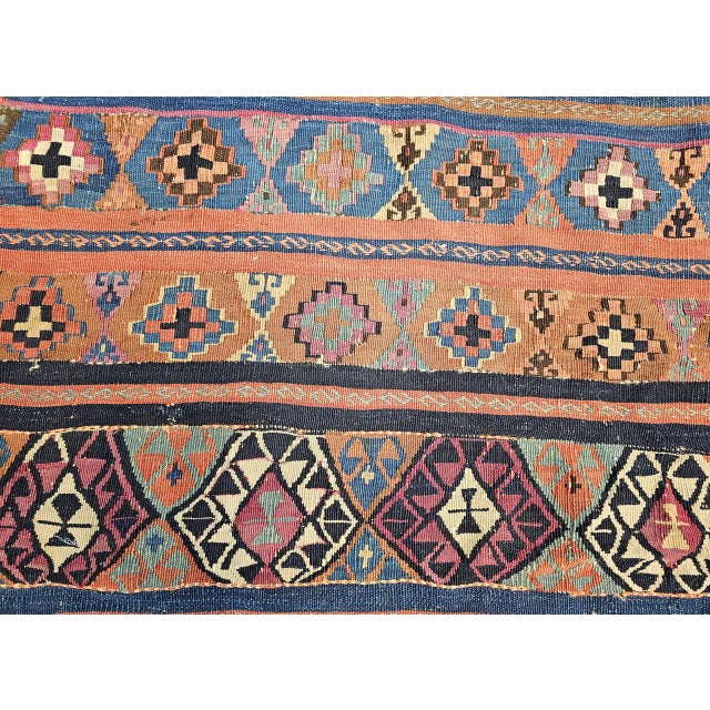 Antique Caucasian Shirvan Kilim, Handwoven Wool, Allover Geometric Pattern, 1880s, 5' x 10' For Sale - Image 15 of 16