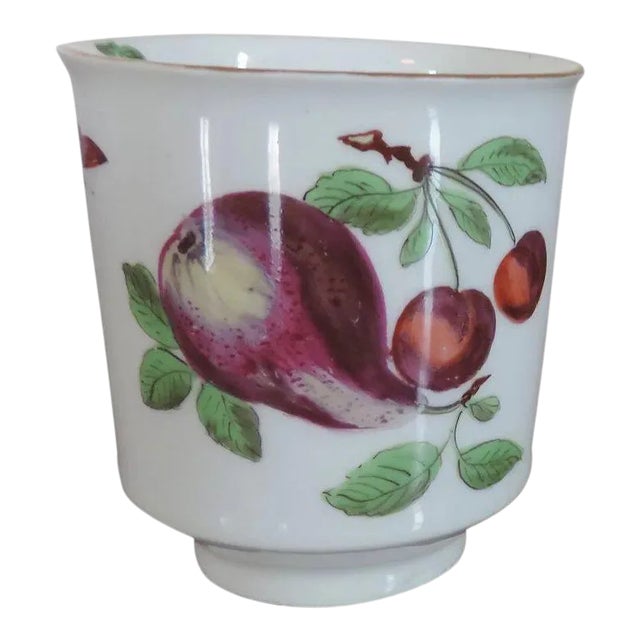 18th Century Chelsea Porcelain Gold Anchor Botanical Coffee Can For Sale