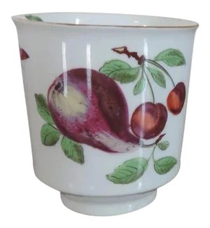18th Century Chelsea Porcelain Gold Anchor Botanical Coffee Can