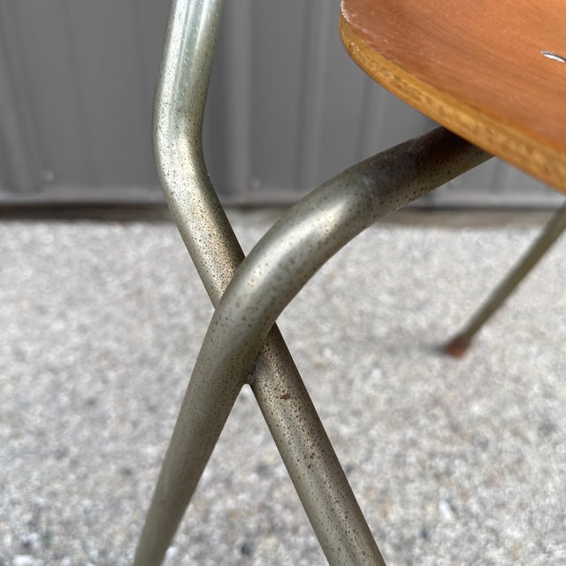 Mid 20th Century Steen Eiler Rasmussen & Kai Lyngfeldt Larsen for Danbork Plywood School Chair For Sale - Image 5 of 9