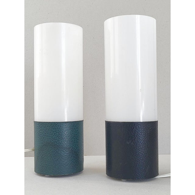 Vintage Table Lamps in Acrylic Glass and Vinyl from Seci, France, 1960s, Set of 2 For Sale - Image 11 of 12