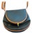 Vintage Bottega Veneta Marco Polo Crossbody Bag Navy Tan Italy Authentic For Sale